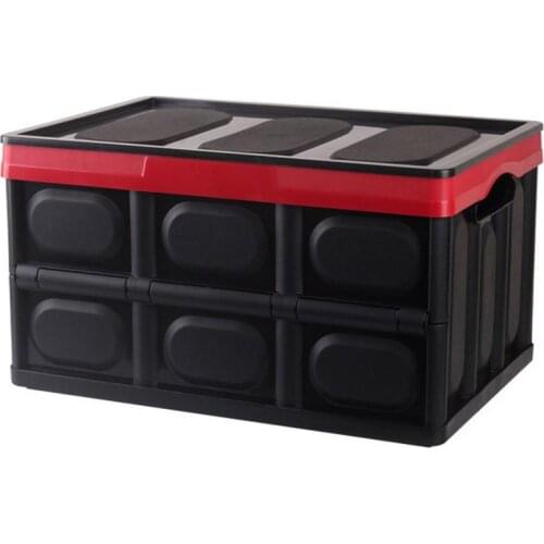 Auto Trunk Organizer Foldable Storage Box Handle Car Rear Trunk Folding Cube Multifunctional Large Capacity Storage Organizer