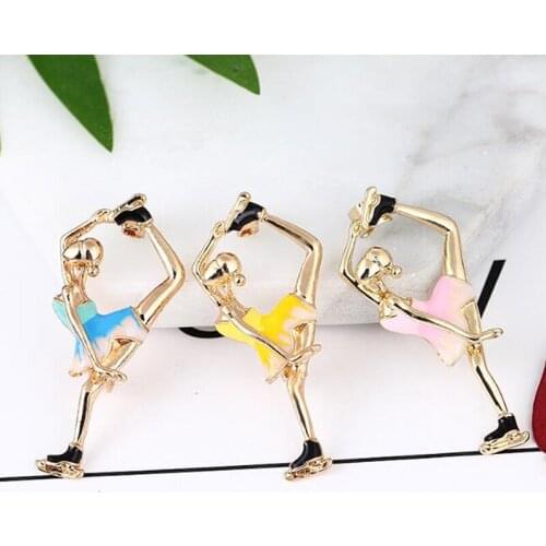 Stylish And Exquisite Enamel Pin Beautiful Flower Skirt Ballerina Ballet Ladies Brooch Ladies Girl Gift Brooch