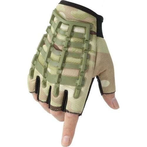 Outdoor Tactical Gloves Airsoft Sport Gloves Half Finger Type Military Men Combat Gloves Shooting Hunting Gloves