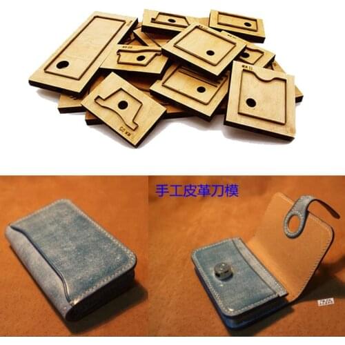 Japan Steel Blade Rule Die Cut Steel Punch Card Holder Cutting Mold Wood Dies for Leather Cutter for Leather Crafts W113