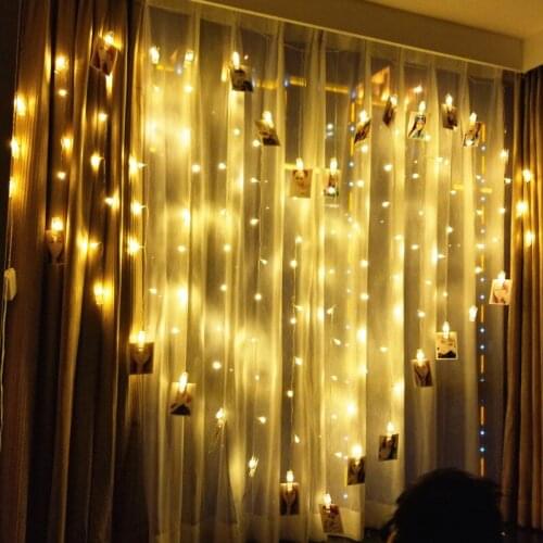 Photo Clip String Light Window Curtain Wall Dorm Lighting for Hanging Artwork Photos Memos Painting Bedroom Dorm Home Decoration