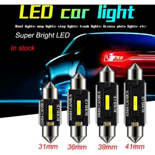 1pcs Dome Light 31mm 36mm 39mm 41mm Car C5W C10W 12V Interior Car LED Bulbs Lamp Interior Dome Lights Plate Lamps Bulbs