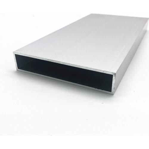 100mm*20mm*2mm square tube aluminum alloy hollow pipe rectangle straight duct vessel 100/200/300/400/500/550mm length