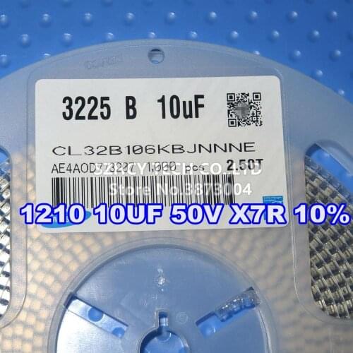 1000Pcs 1210 106K 10UF 50V X7R 10% 106K CL32B106KBJNNNE New and origianl