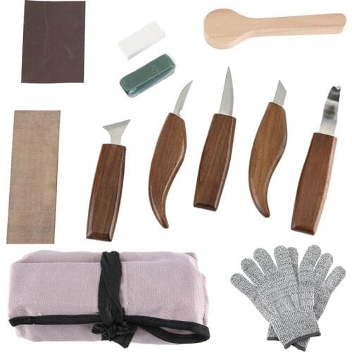 12pcs New Durable DIY Carving Knife Woodcut Wood Carving Tool Chisel Woodworking Hand Tool Whittling Cutter Chip