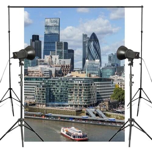150x220cm Vibrant Commercial City Photography Background British Modern Logo Architecture Backdrop Studio Background Props