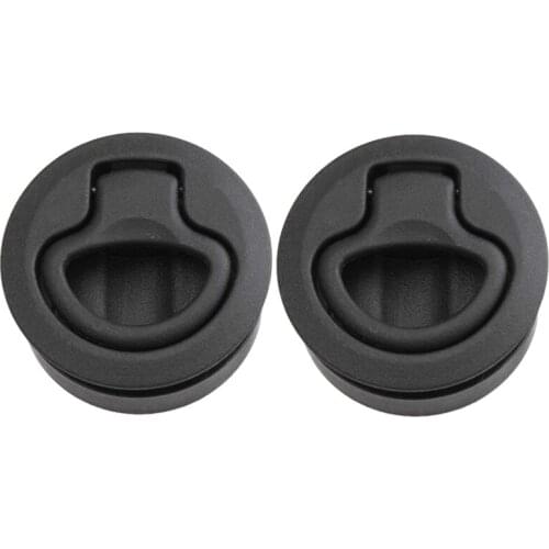2Pcs Round Flush Pull Slam Latch For RV Boat Marine Deck Hatches Lift Pull Handle Non Key Marine Deck Locker