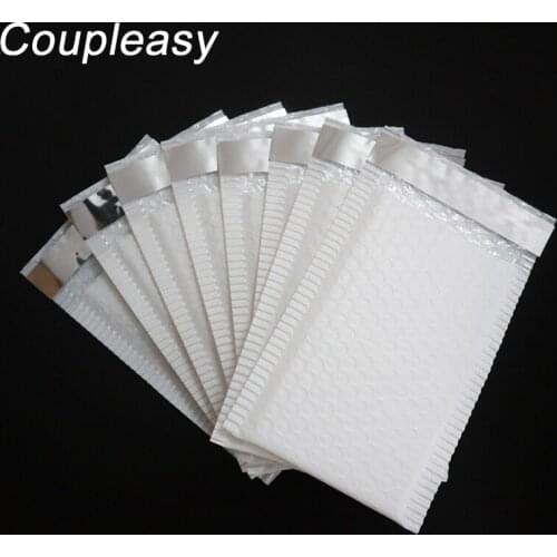 20Pcs Cheaper Bubble Bag White Poly Mailer Small Size Bubble Envelope Waterproof Courier Packaging Bags 11x15cm