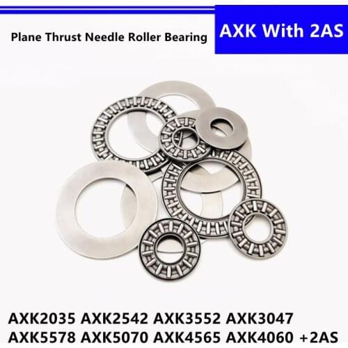 20sets/bag Plane Thrust Needle Roller Bearing With Washe AXK2035 AXK2542 AXK3552 AXK3047 AXK5578 AXK5070 AXK4565 AXK4060 +2AS