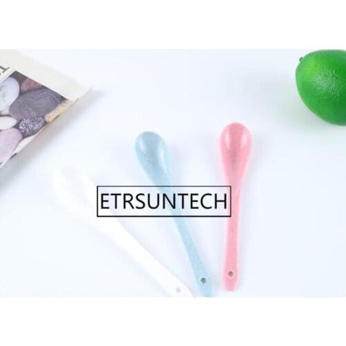 500pcs Wheat Straws Plastic Mini Scoop Condiment Salt Suger Spoons Seasoning Small Spoon Kitchen Accessories