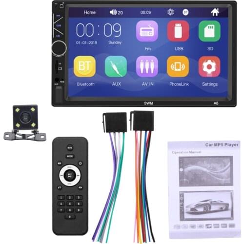 7 Inch Double Din Digital Media Car Stereo Receiver Bluetooth-compatible Touch Screen Car Radio MP5 Player