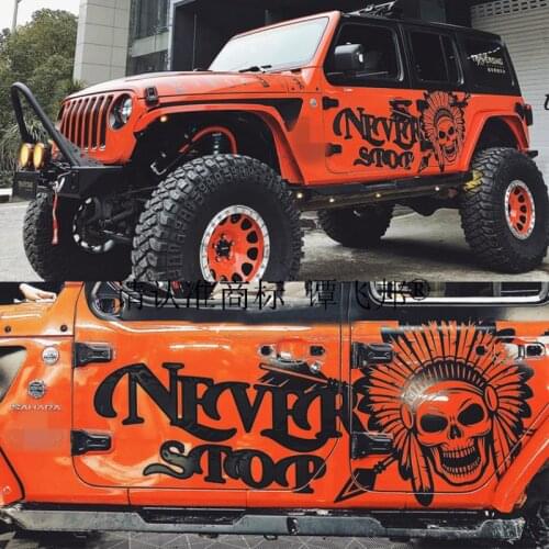 Car stickers FOR Jeep Wrangler body decoration personalized custom decals Wrangler modified off-road stickers