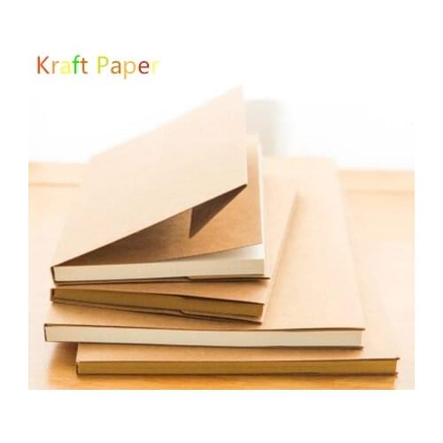 New Arrival White/Kraft Paper Inner Page Notebook Art Students Sketch Book Office Memo Children Graffiti School Stationery