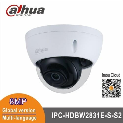 Dahua IPC-HDBW2831E-S-S2 8MP IP67 IR 30M IVS WDR IK10 Starlight Camera POE Camera Built-in SD Card Slot