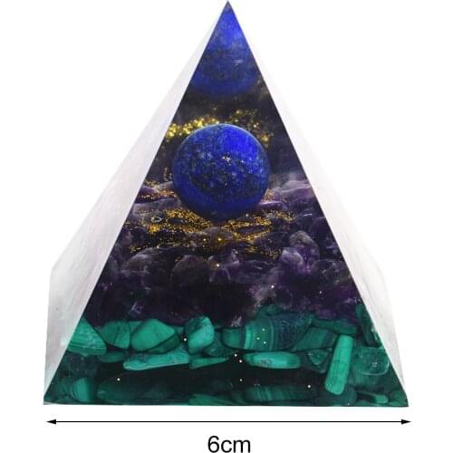 Crystal Amethyst Pyramid Meditation Gemstone Heal Stone Home Decor