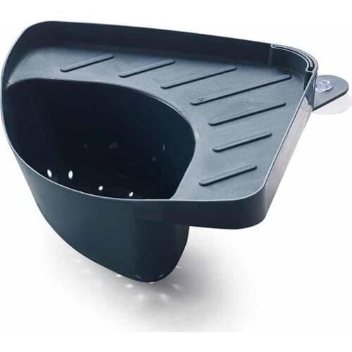 Food Waste Filter Triangular Kitchen Sink Waste Storage Rack Corner Mounting Basket With Drain Outlet Fruit And Vegetable Filter