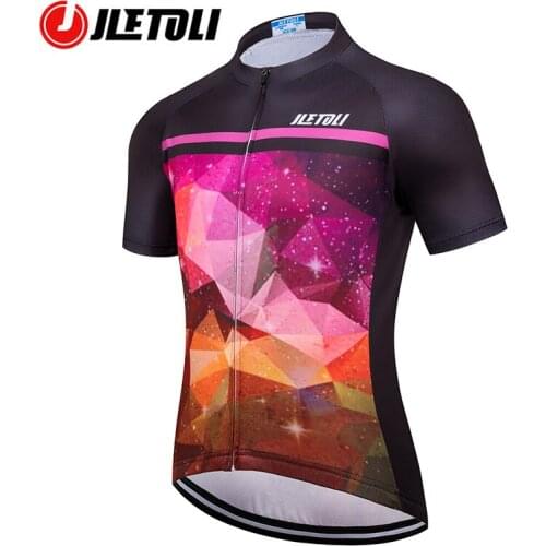 JLETOLI Summer Women Cycling Jersey Pro Bike Clothing Shirt Quick Dry Breathable MTB Jersey Bicycle Clothes Maillot Ciclismo