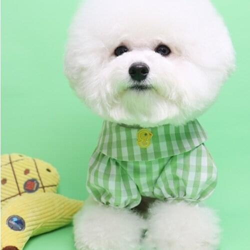 Plaid Summer Dog Clothes Pets Clothing Dog French Bulldog Costume Dog Clothes Mascotas Cotton Puppy Pet Shirt Ropa Para Perro