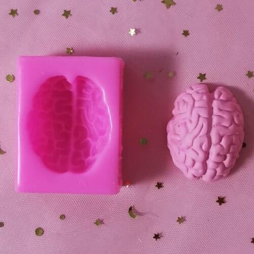 Handmade Creative Head Brains Silicone Resin Mold Cerebrum Epoxy Resin DIY Art Craft Fondant Mold Brains Art Craft Tools