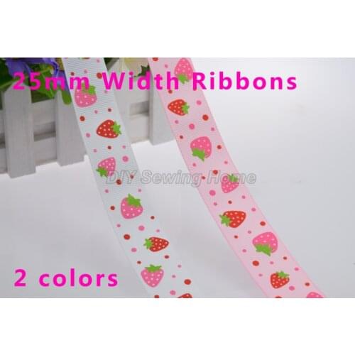 1" (25mm) width, Grosgrain printed ribbon Polyester Grosgrain ribbon, DIY hairbow accessories, gift package Free Shipping#2930