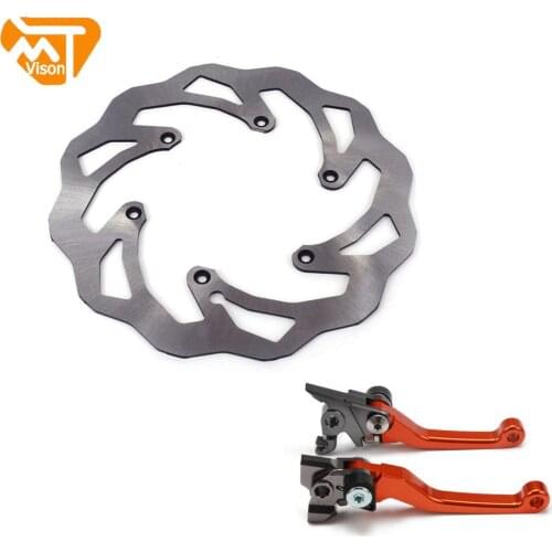 Motorcycle Front Wavy Brake Disc Rotor and Brake Clutch Lever For KTM SX XC EXC XC-W TC TE 250 300 400 450 500 530 2006 2007