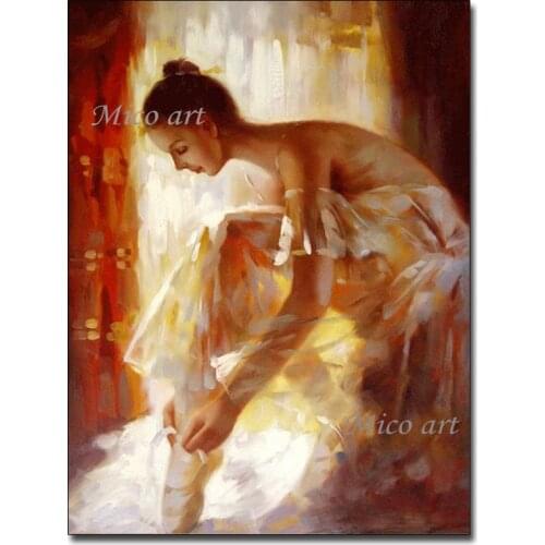 Bar Wall Decoration Sexy Woman Dancer Picture Hand Painted Wall Canvas Lady Oil Painting Art Unframed Paintings Artwork For Room