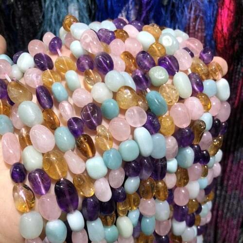 Natural Stone Painted Stone Irregular Shape Crystal Loosely spaced Bead For Jewelry Making DIY Necklace Bracelet Accessories