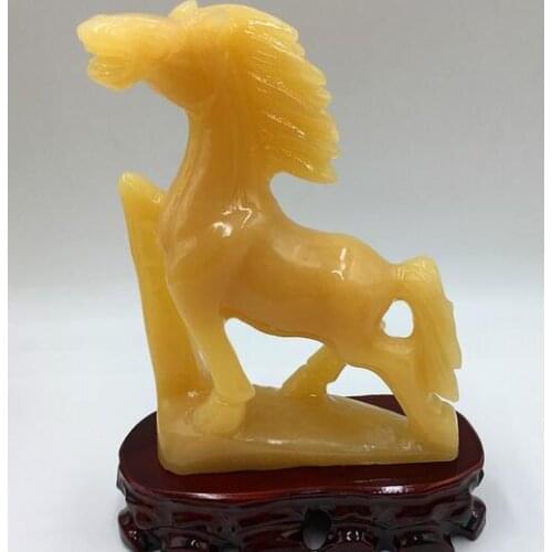 Jade Horse Natural Topaz Decoration Benma Decoration Horse Success Business Gift Office Home Furnishing