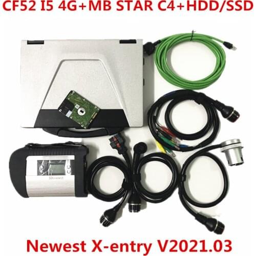 Best price CF52 laptop diagnostic PC 4g ram i5 with MB star C4 V2020.09 software hdd or ssd work for diagnostic c5/c4 tools