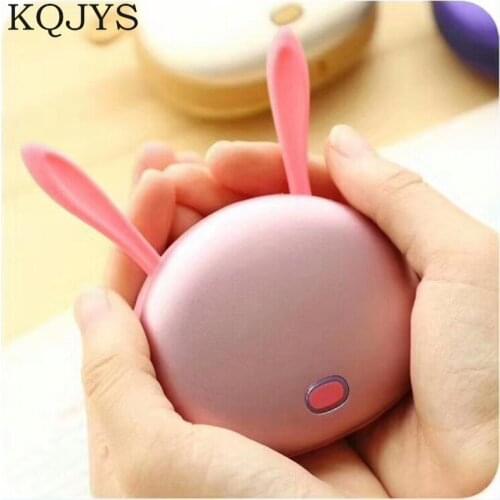 KQJYS 3600mAh Portable Cartoon Power bank Battery Charger For Samsung Galaxy S9 S8 Hand Warmer Power Bank For iPhone 7 8 Plus