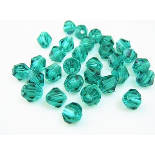 Isywaka Sale Blue Green Color 6mm 48PCS Bicone Austria Crystal Beads charm Glass Beads Loose Spacer Bead for DIY Jewelry Making