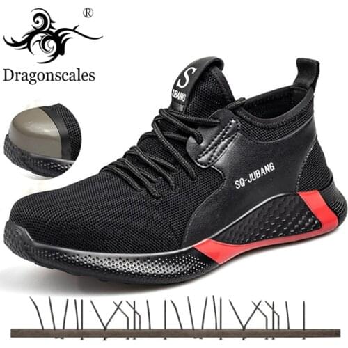 Dropshipping Work Safety Shoes Puncture Proof Steel Toe Safety Boot Soft Light tennis Working Indestructible Shoes For Men Women