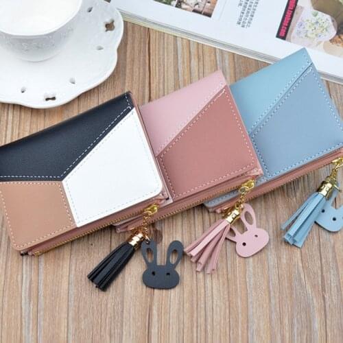 Q New Geometric Pattern Luxury Brand Leather Coin Purse Money Bag Purse Card Holder for Women Zipper Bags Wallets Pocket