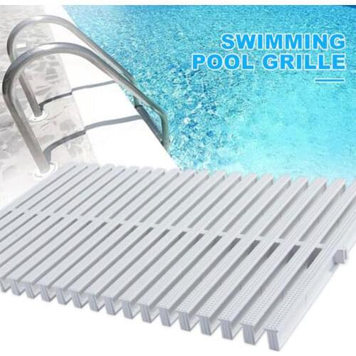 Swimming Pool Grille I-shaped Overflow Non-slip Board Water Drain Spliced Grille Bathroom Kitchen Universal Trench Accessories
