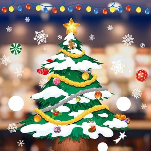 Self Adhesive Stickers Christmas Removable Window Stickers Window Self Adhesive Stickers For Living Room Bedroom Decoration