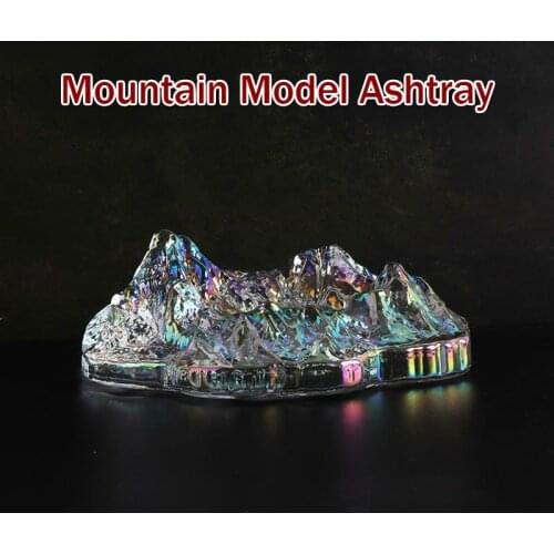 Modern glass Crystal Ashtray Home Creative Mountain Model Portable Ashtray Living Room Desktop Decoration smoking accessories