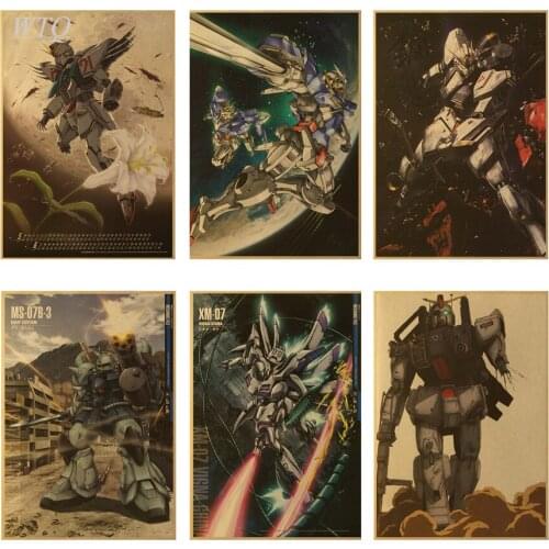 Japan Anime Gundam Anime Posters Canvas Painting Retro Poster Wall Decor Posters Wall Art Home Decor Photos for Childrens Room