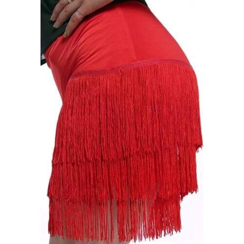 Latin dance skirt three layers tassel new latin vivid skirt