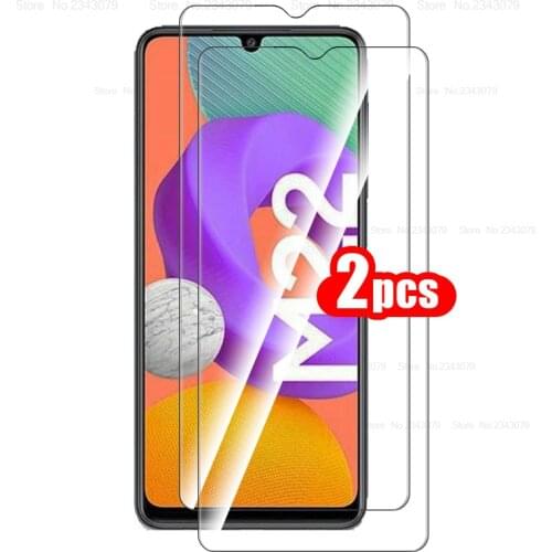 2pcs tempered glass for samsung galaxy m 22 screen protector for samsung m22 m 22 22m samsun sumsung samsungm22 protective film