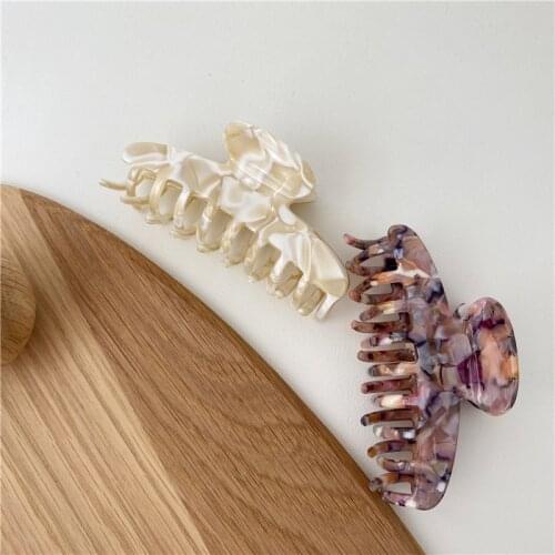 Women Fashion Acetate Hairpin Lady Vintage Tortoiseshell Hair Claw