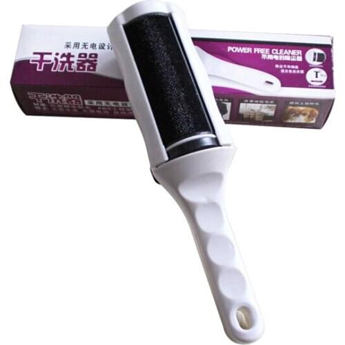 1PC Reusable Clothes Coat Sticky Lint Roller Dog Pet Hair Remover Dust Fluff Brush Home Rollling Cleaning Device OK 0155