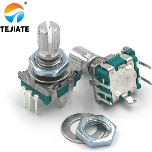 10pcs Rotary encoder,code switch/EC11/ audio digital potentiometer,with switch,5Pin, handle length 15mm