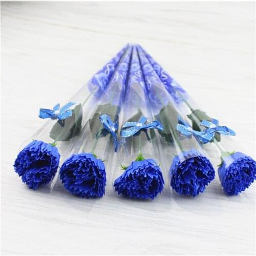 100pcs Hot sale Gift Romantic Valentines Day Wedding Gift Creative Flower Soap Bouquet Gift Multicolor Soap Flower