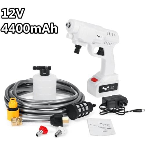12/24V 200W Cordless High Pressure Car Washer Gun Handheld Auto Spray Powerful Washer Machine Garden Water Jet 5600mAh Battery