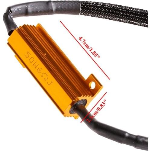 2pcs Car Vehicle 50W 6Ohm 9005/9006 LED Canbus Fog Light Load Resistor Decoder