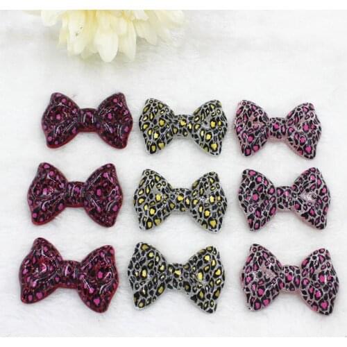 30pcs/lot kawaii flat back resin bow resin cabochons accessories 43*30mm
