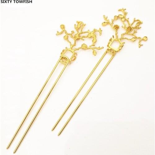 5 Pieces/lot 59mX168mm Metal Headwear Silver/Gold color/KC Gold Fancy HairPin Fashion Hair Accessory For women
