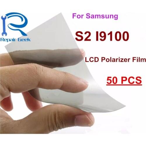 50pcs Flex Cable Anti Static Polarizer Polarized Film For Samsung S II S2 I9100 Polarization Light Polaroide