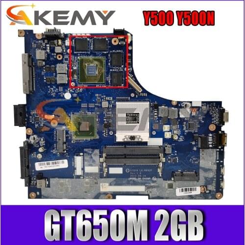 Akemy For Lenovo Y500 Y500N Laptop Motherboard QIQY6 LA-8692P PGA989 HM77 DDR3 GPU GT650M 2GB 100% Test Work