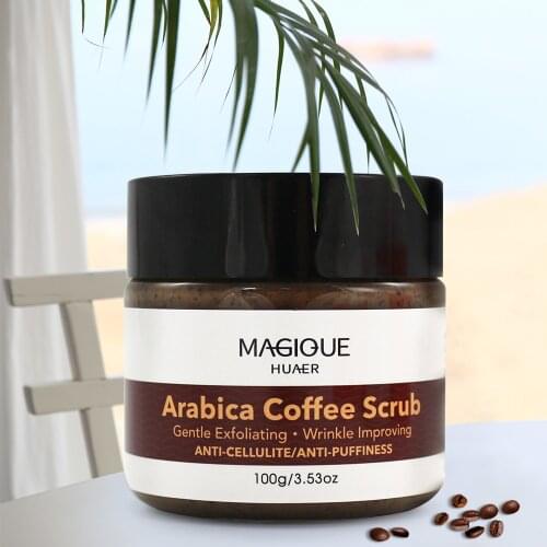 Anti-cellulite Coffee Exfoliating Body Scrub Beauty Whitening Shea Butter Cream Natural Organic Scrub For Body And Face 100g